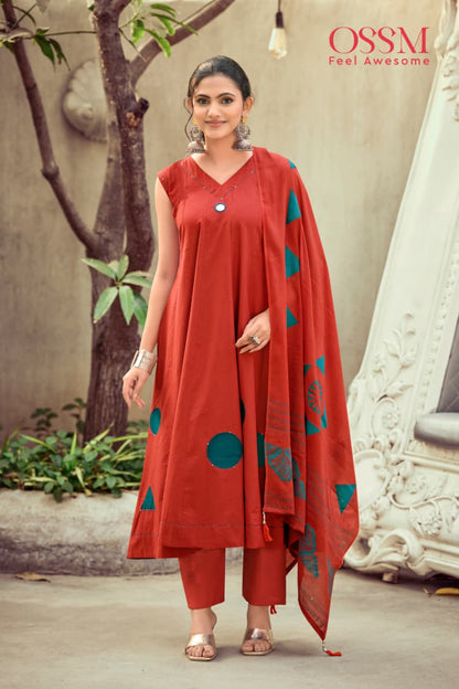 Mahiya Vol 2 Ossm Cotton Readymade Anarkali Suits Wholesale