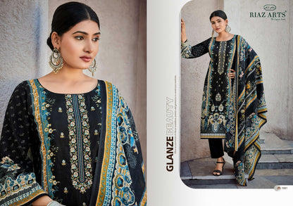 Mahjabeen Riaz Art Cambric Lawn Karachi Salwar Suits Exporter Gujarat