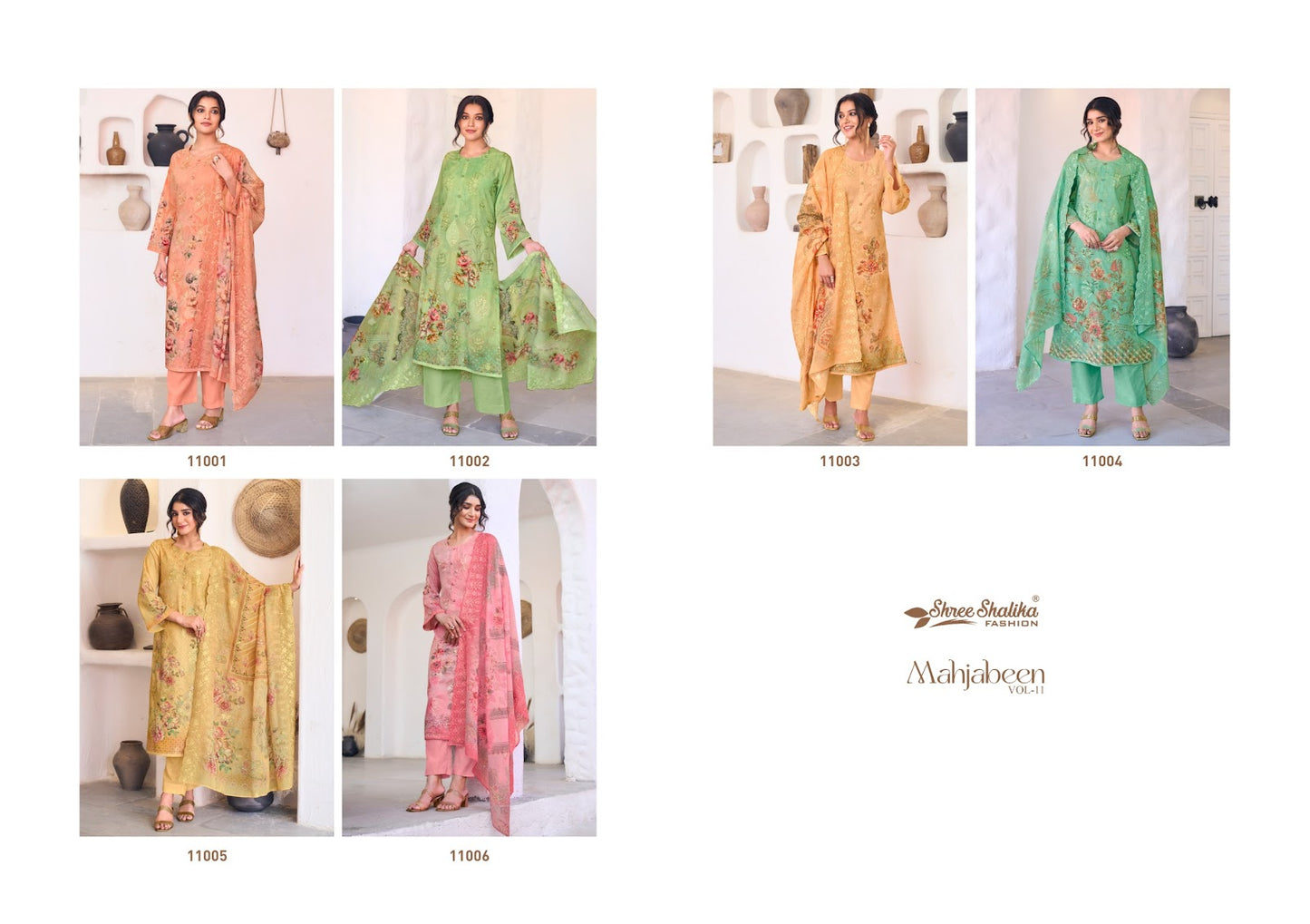 Mahjabeen Vol 11 Shree Shalika Fashion Cotton Lawn Pant Style Suits Wholesaler Gujarat