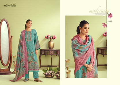 Mahjabeen Vol 13 Shree Shalika Fashion Cotton Lawn Karachi Salwar Suits Manufacturer Gujarat
