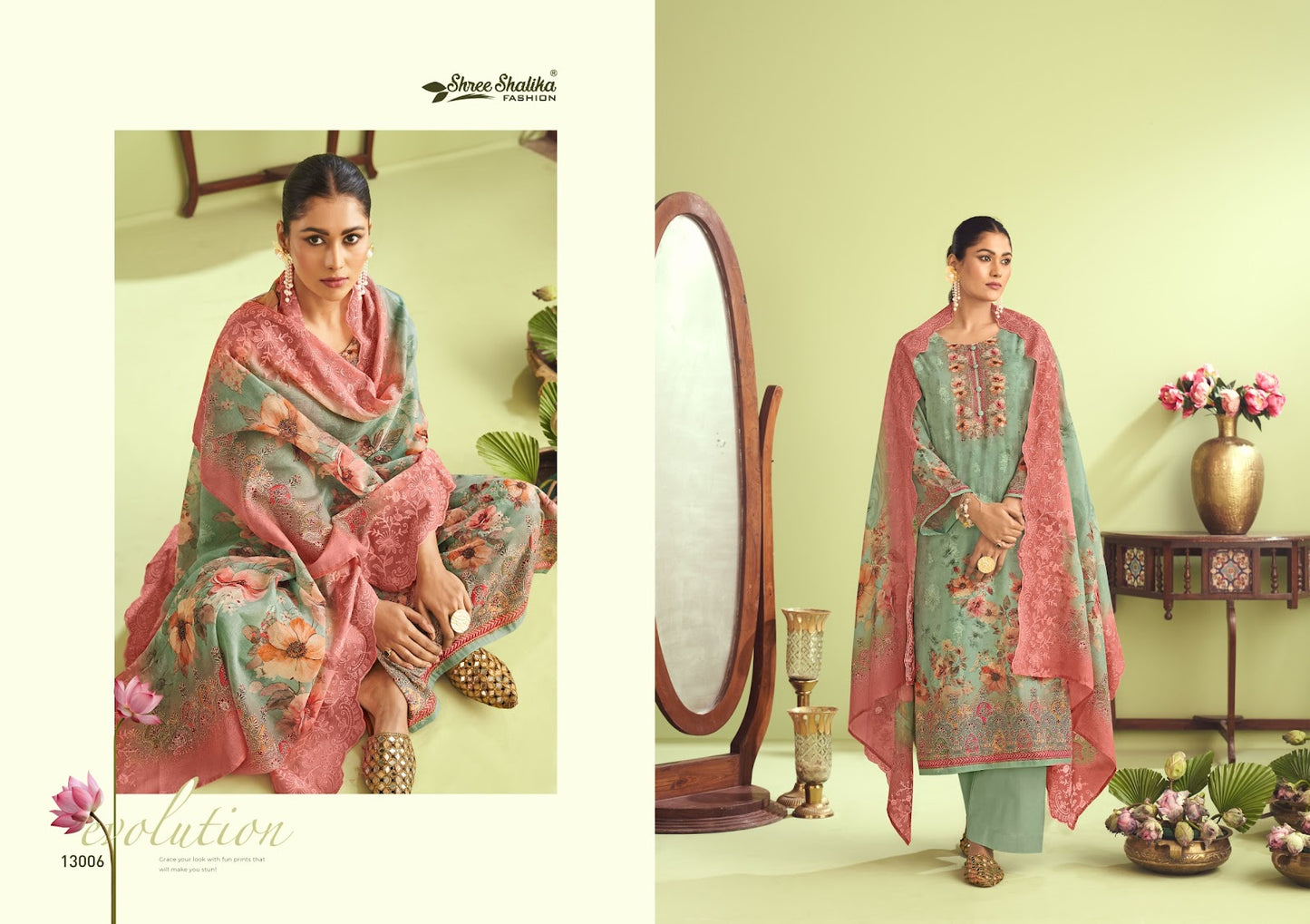 Mahjabeen Vol 13 Shree Shalika Fashion Cotton Lawn Karachi Salwar Suits Manufacturer Gujarat