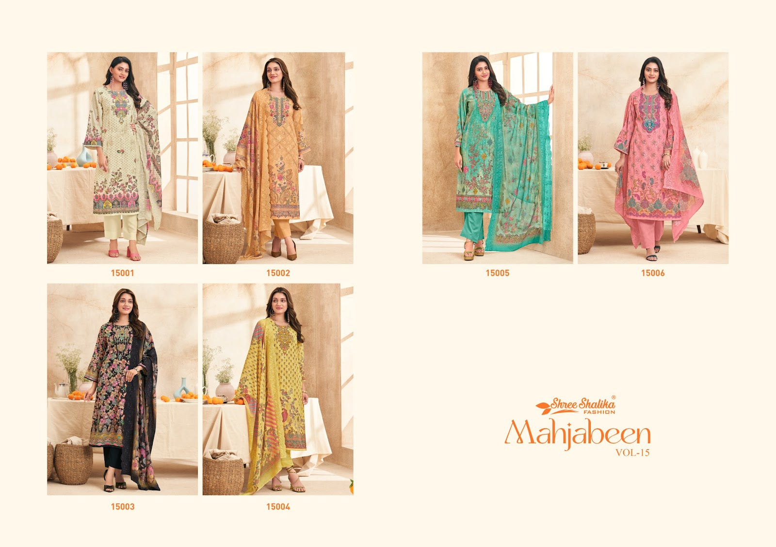 Mahjabeen Vol 15 Shree Shalika Fashion Cotton Lawn Pant Style Suits Exporter Gujarat