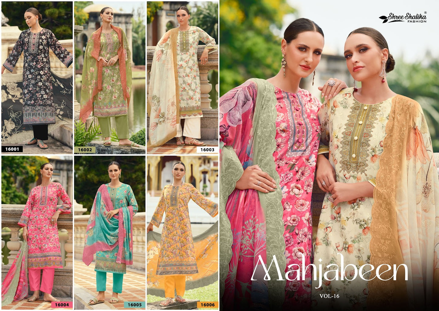 Mahjabeen Vol 16 Shree Shalika Fashion Pant Style Suits Wholesale Price