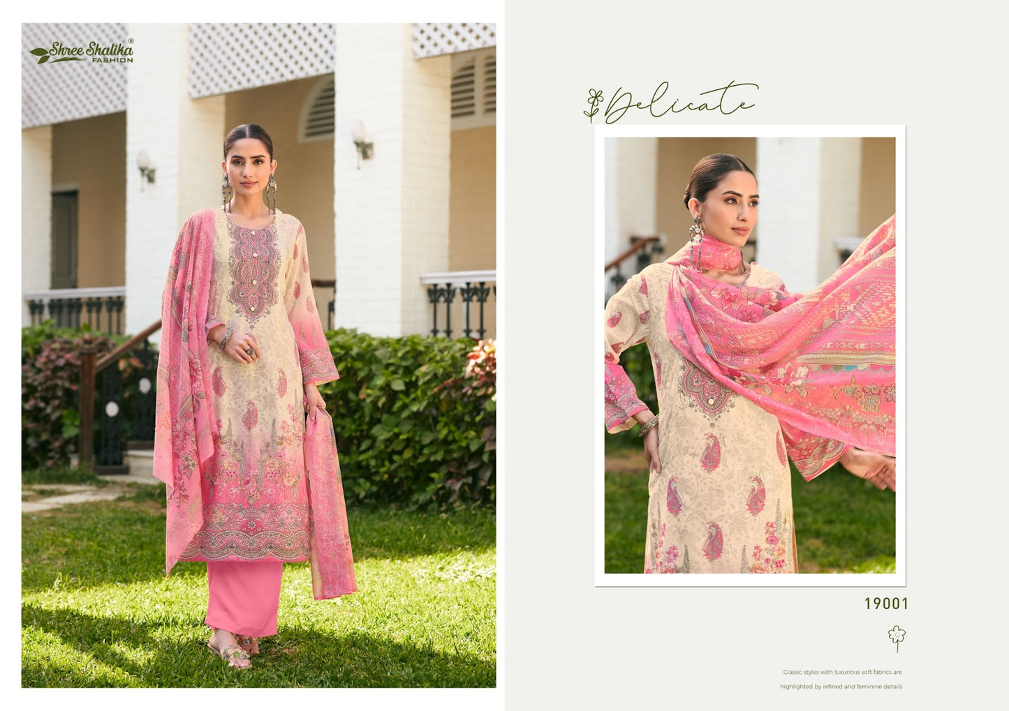 Mahjabeen Vol 19 Shree Shalika Fashion Cotton Lawn Pant Style Suits Wholesaler