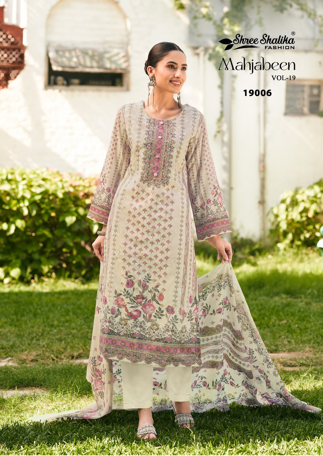 Mahjabeen Vol 19 Shree Shalika Fashion Cotton Lawn Pant Style Suits Wholesaler