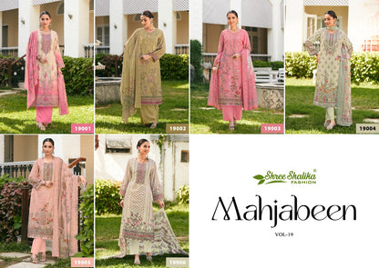Mahjabeen Vol 19 Shree Shalika Fashion Cotton Lawn Pant Style Suits Wholesaler