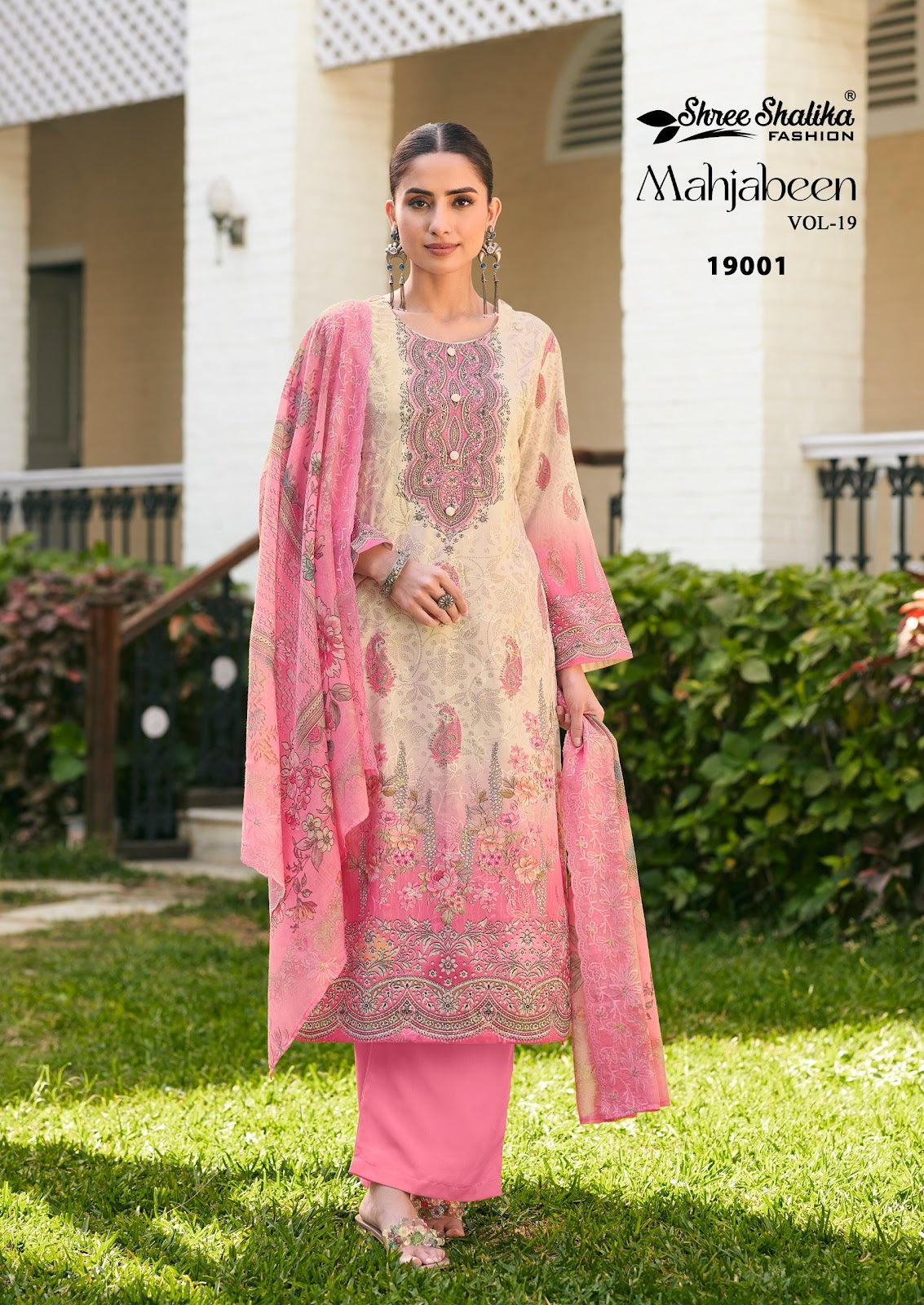 Mahjabeen Vol 19 Shree Shalika Fashion Cotton Lawn Pant Style Suits Wholesaler