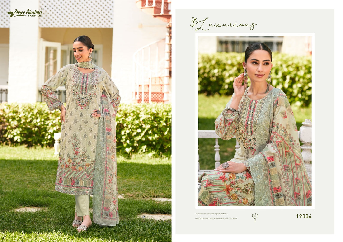 Mahjabeen Vol 19 Shree Shalika Fashion Cotton Lawn Pant Style Suits Wholesaler