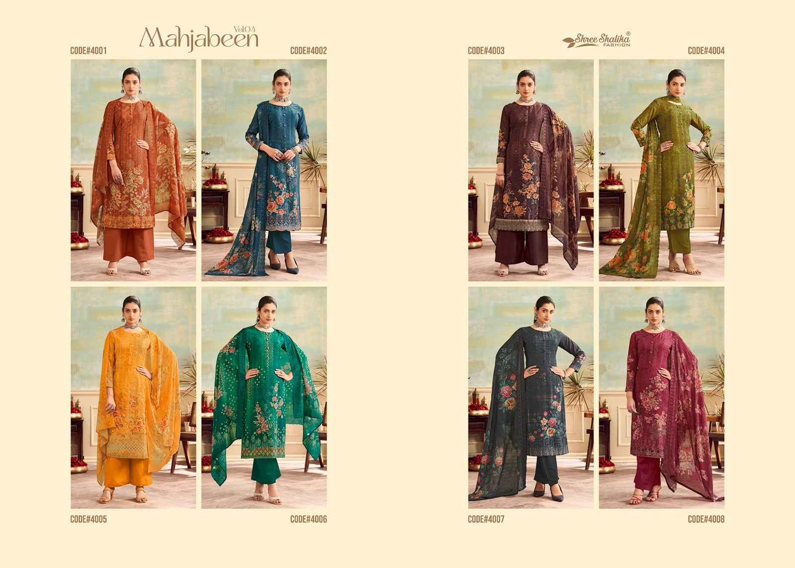 Mahjabeen Vol 4 Shree Shalika Fashion Lawn Cotton Pant Style Suits