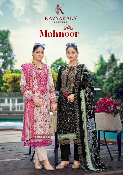 Mahnoor Kavyakala Lawn Cotton Karachi Salwar Suits Wholesaler India