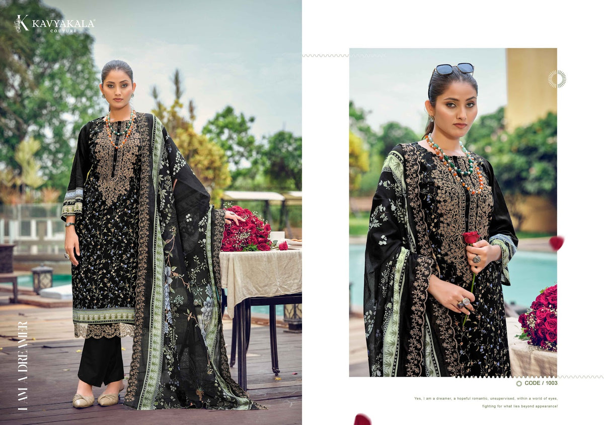 Mahnoor Kavyakala Lawn Cotton Karachi Salwar Suits Wholesaler India