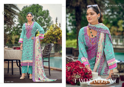 Mahnoor Kavyakala Lawn Cotton Karachi Salwar Suits Wholesaler India