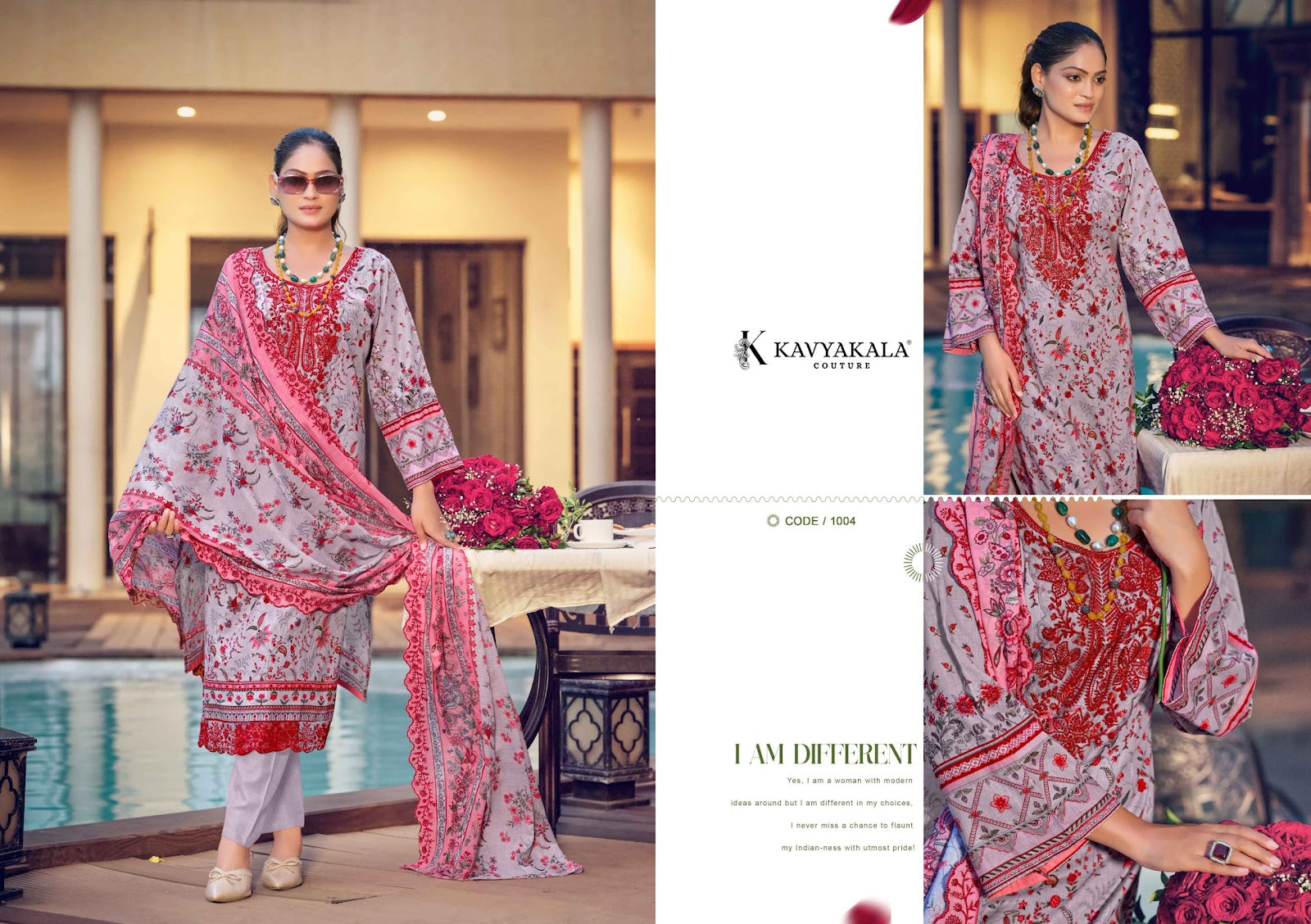 Mahnoor Kavyakala Lawn Cotton Karachi Salwar Suits Wholesaler India