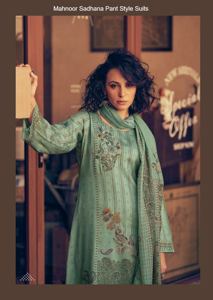 Mahnoor Sadhana Jam Cotton Pant Style Suits Manufacturer