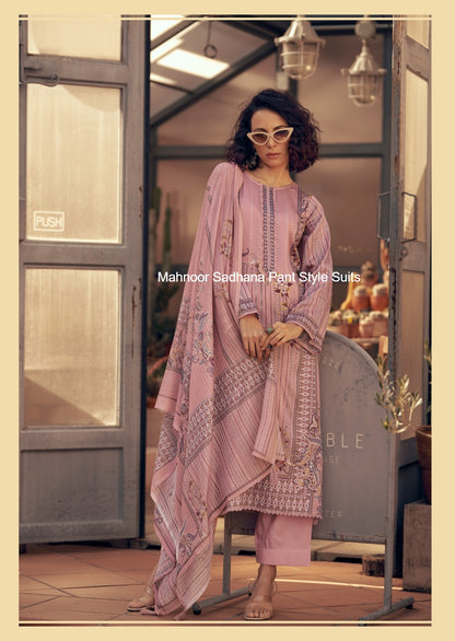 Mahnoor Sadhana Jam Cotton Pant Style Suits Manufacturer