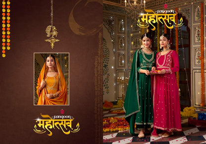 Mahotsav Rangoon Silk Readymade Anarkali Suits Wholesale Price