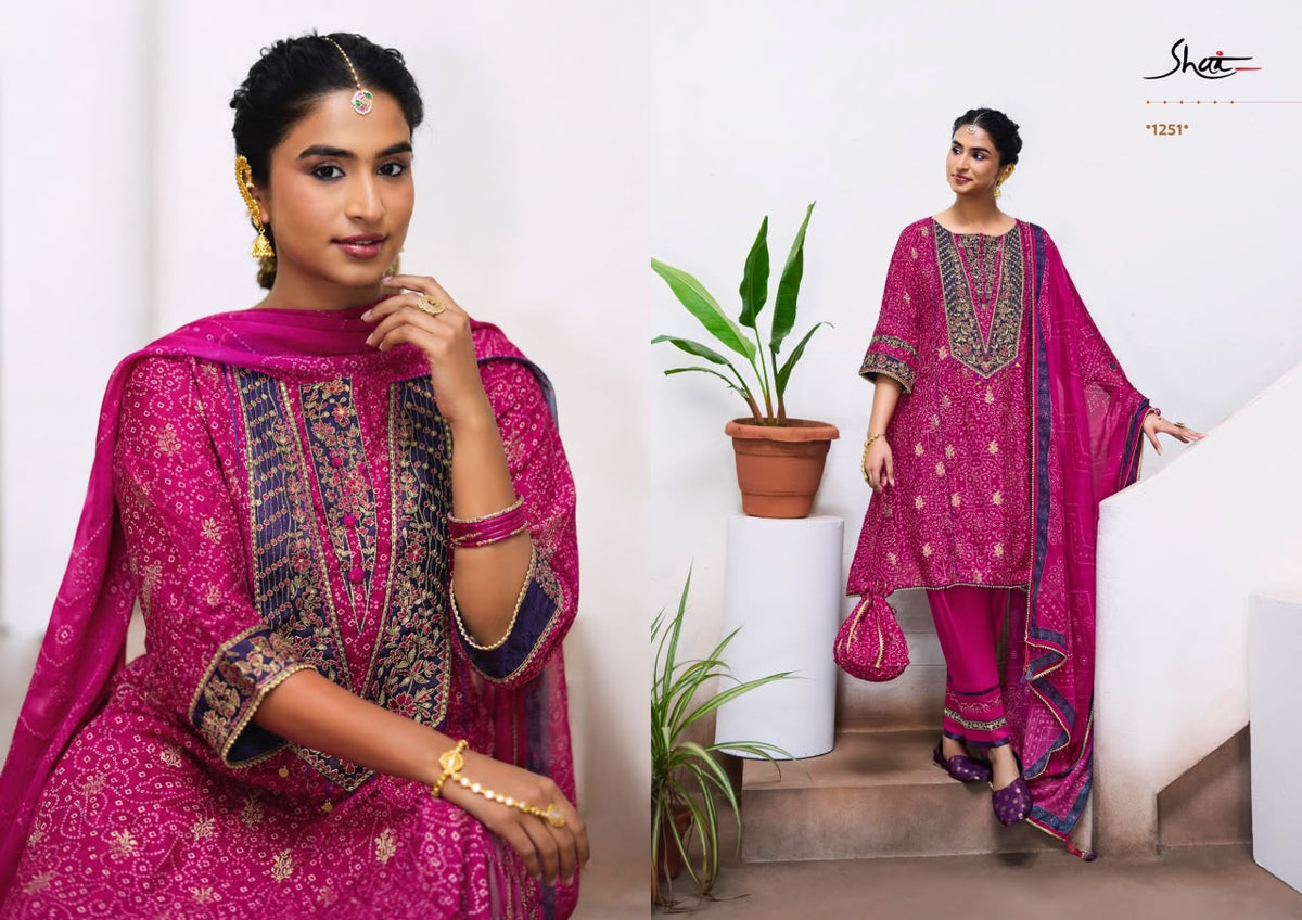 Mahotsav Shai Silk Jacquard Pant Style Suits Wholesale Rate