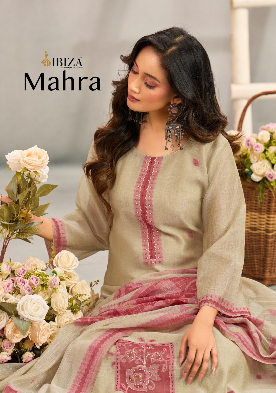 Mahra Ibiza Organic Cotton Pant Style Suits Wholesaler Gujarat