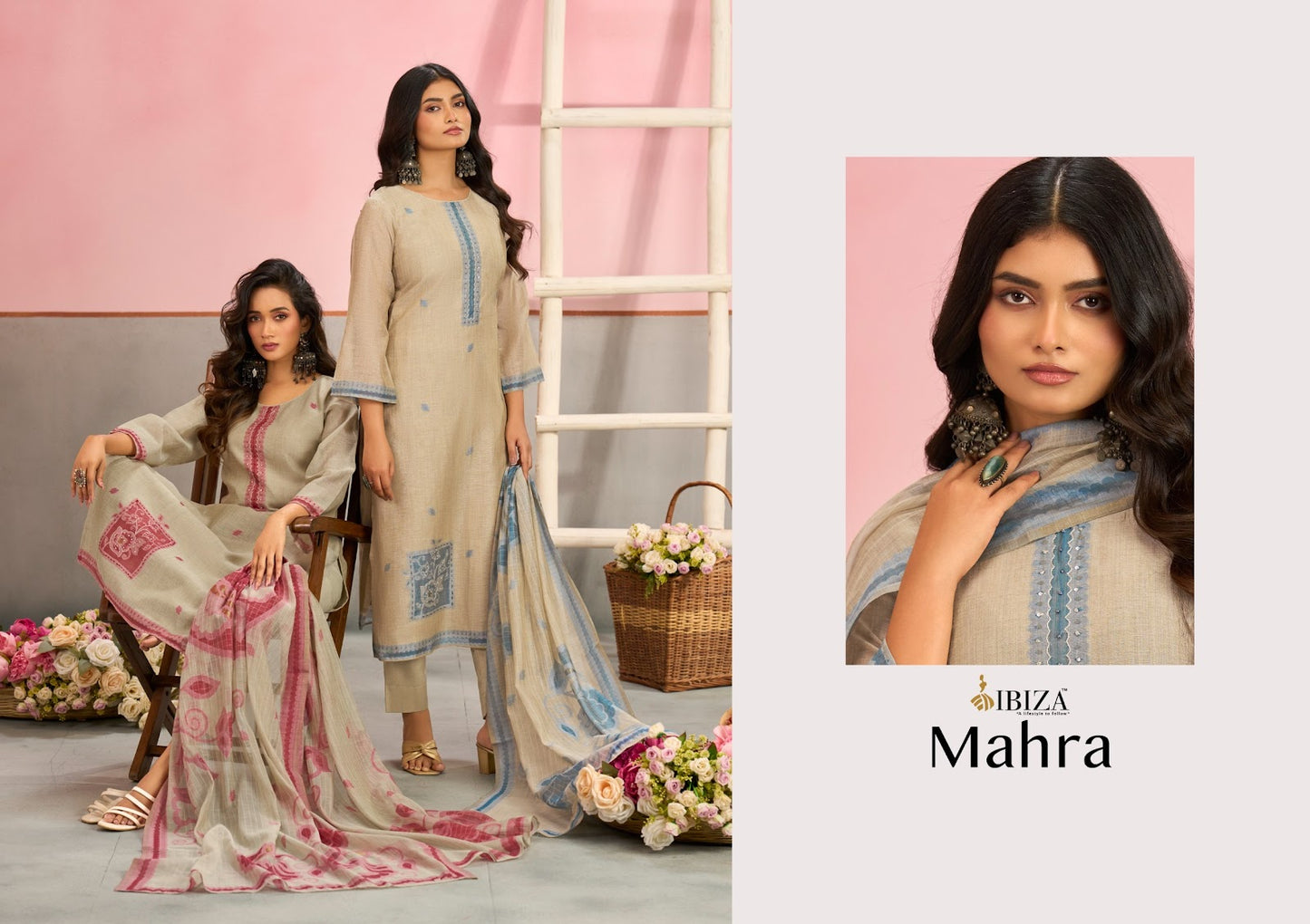 Mahra Ibiza Organic Cotton Pant Style Suits Wholesaler Gujarat