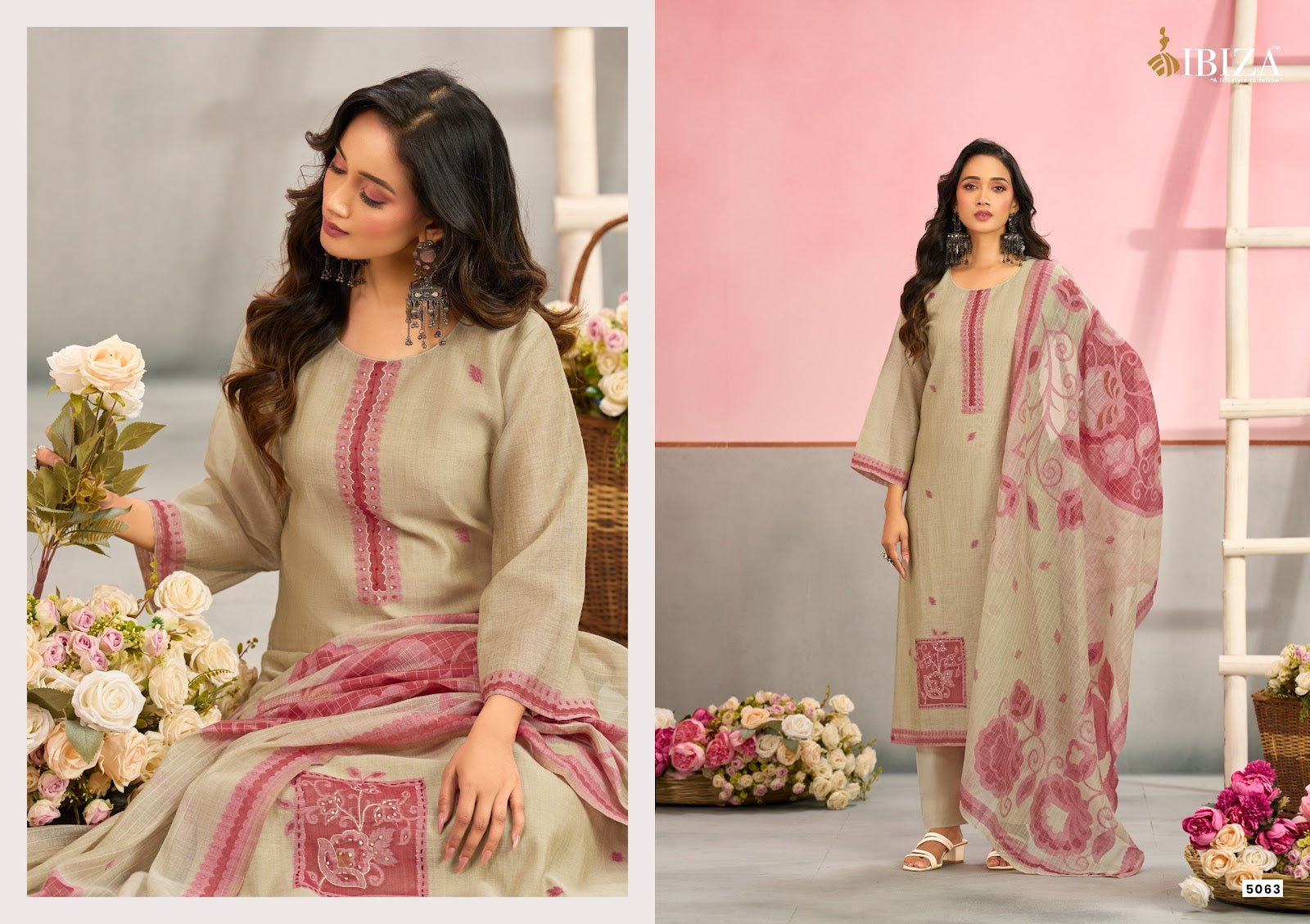 Mahra Ibiza Organic Cotton Pant Style Suits Wholesaler Gujarat