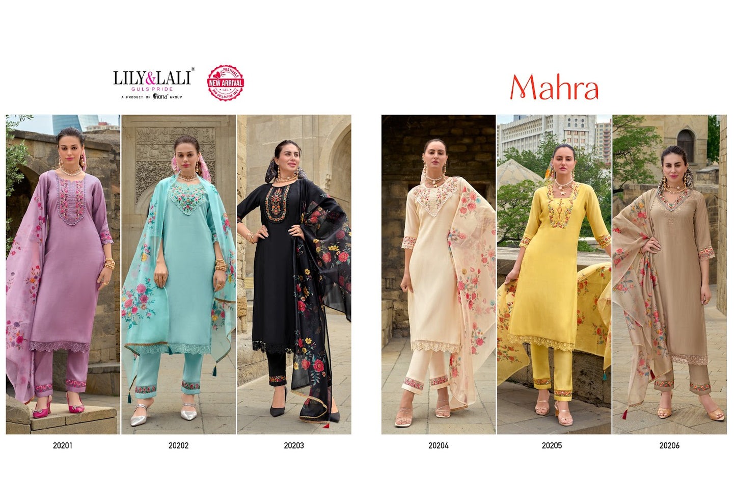 Mahra Lily Lali Viscose Readymade Pant Style Suits Wholesale Rate