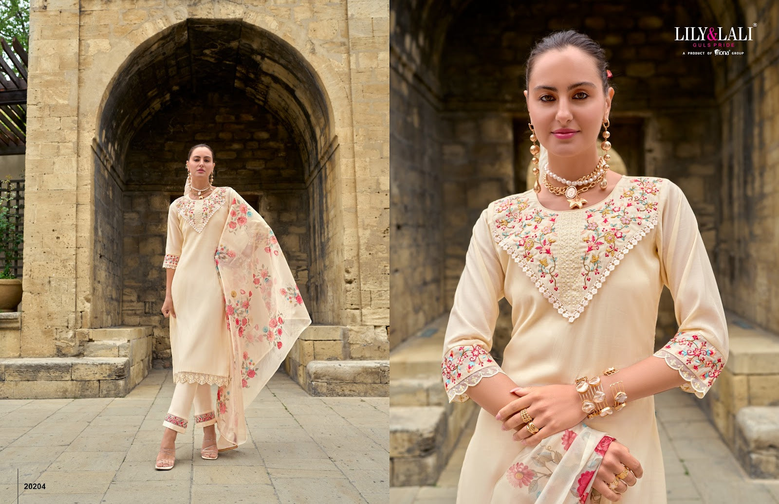 Mahra Lily Lali Viscose Readymade Pant Style Suits Wholesale Rate