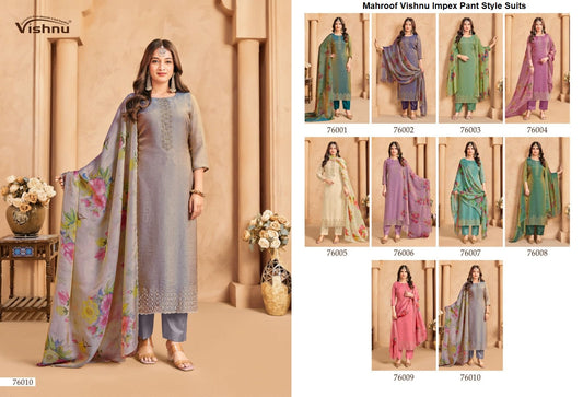 Mahroof Vishnu Impex Moss Pant Style Suits Supplier India