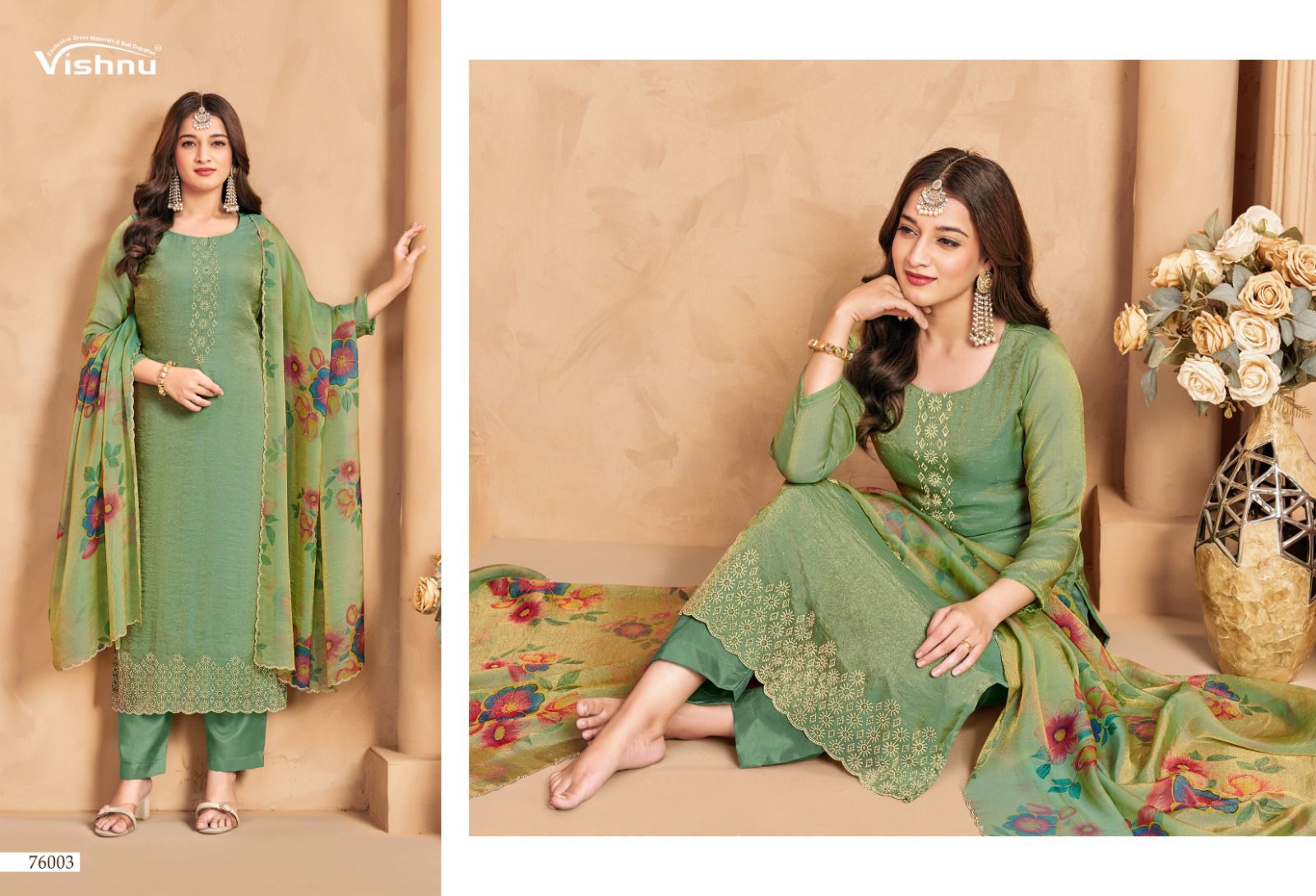 Mahroof Vishnu Impex Moss Pant Style Suits Supplier India