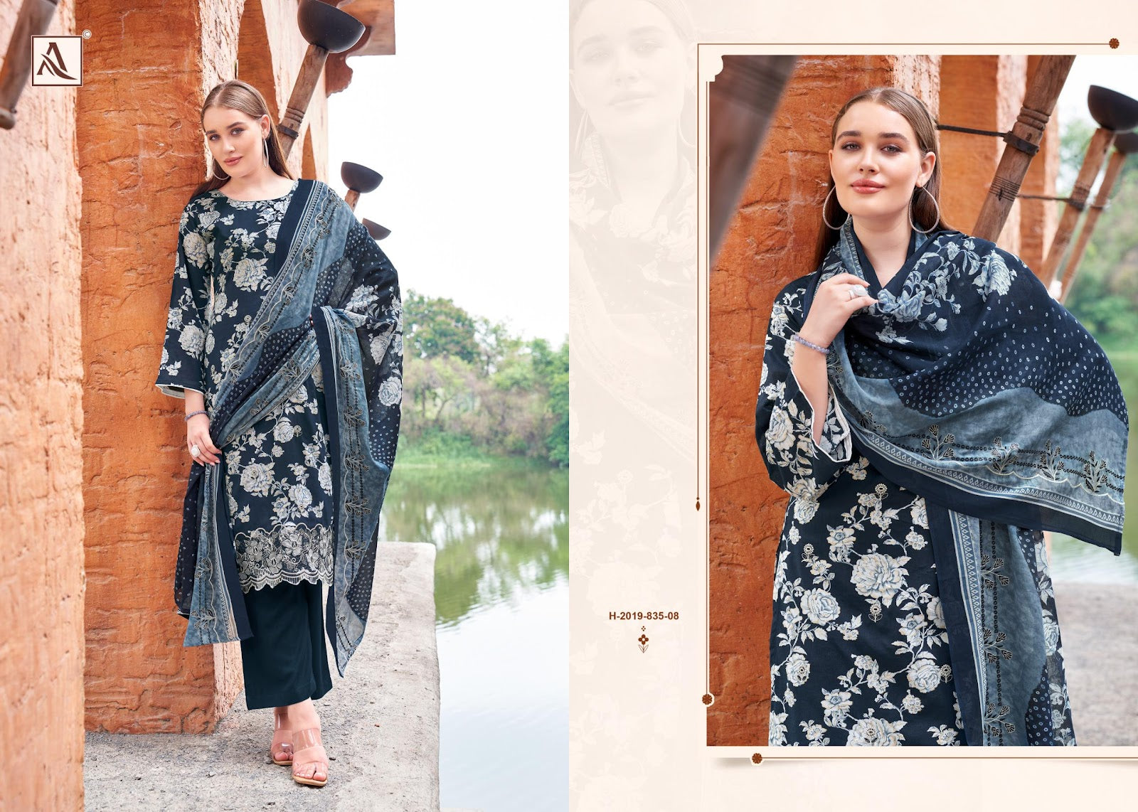 Mahrukh Alok Cambric Cotton Karachi Salwar Suits Manufacturer Ahmedabad