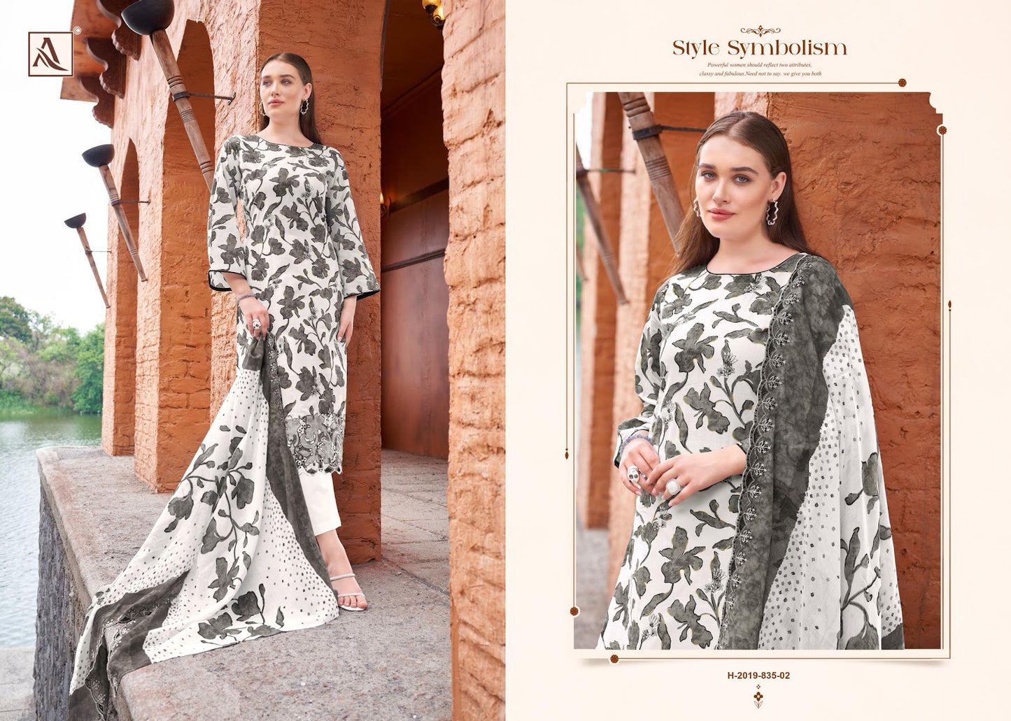 Mahrukh Alok Cambric Cotton Karachi Salwar Suits Manufacturer Ahmedabad