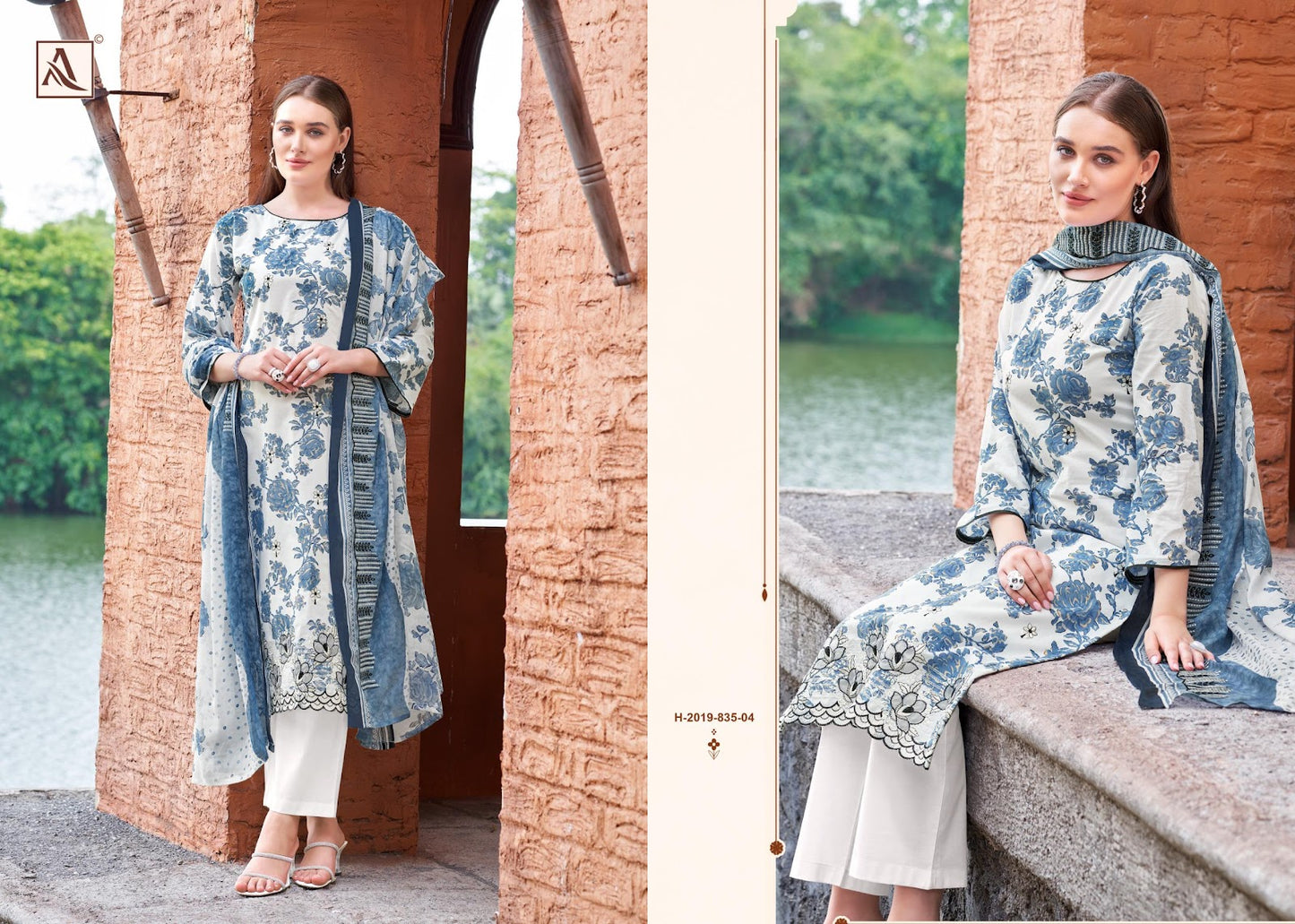 Mahrukh Alok Cambric Cotton Karachi Salwar Suits Manufacturer Ahmedabad