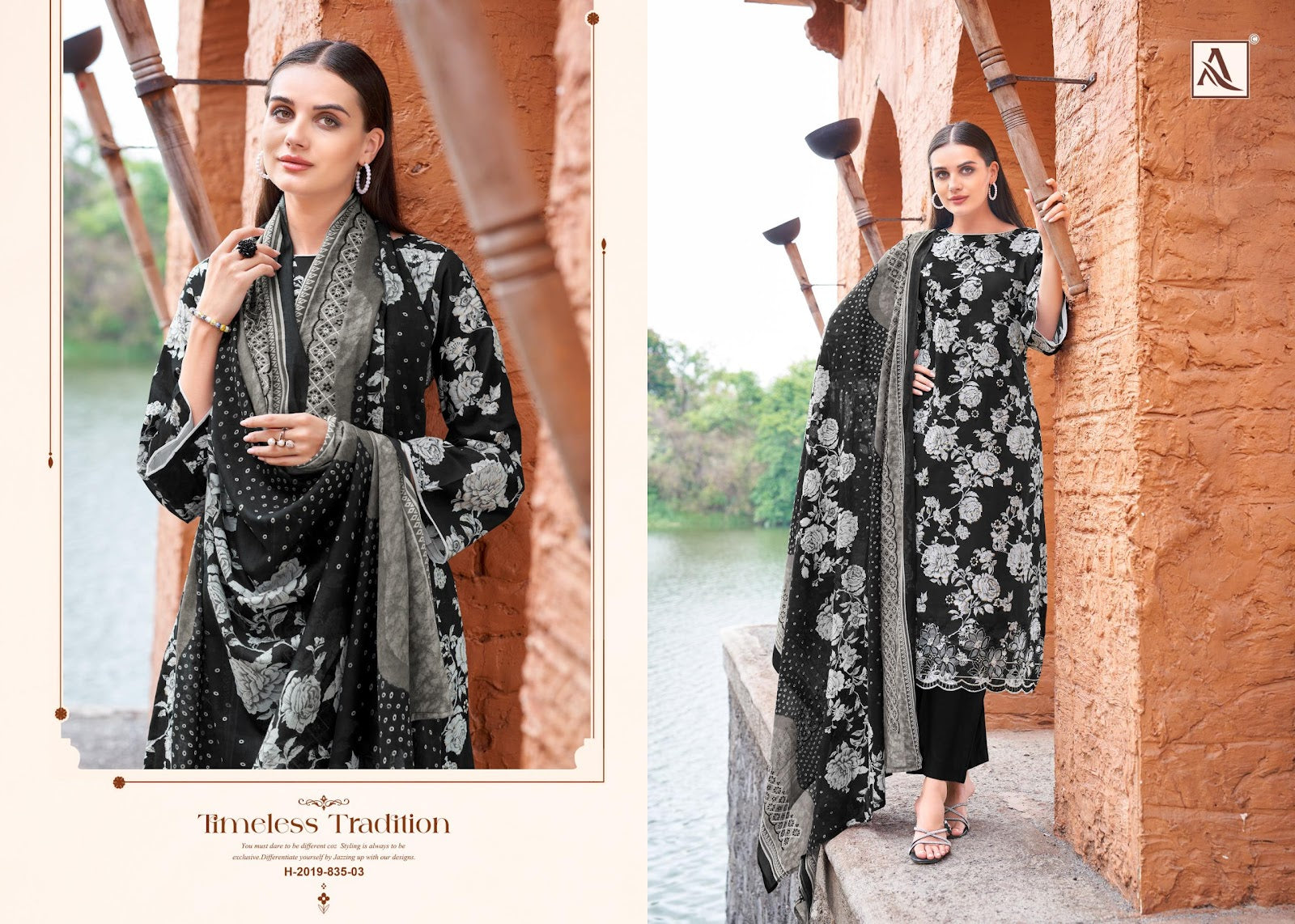 Mahrukh Alok Cambric Cotton Karachi Salwar Suits Manufacturer Ahmedabad