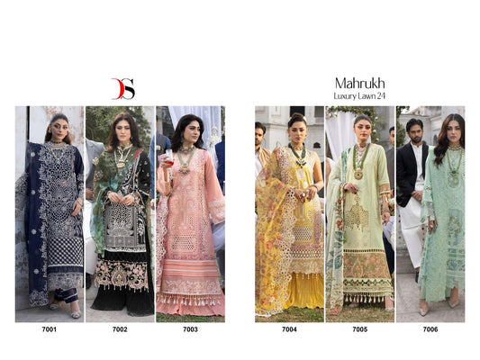 Mahrukh Luxury Lawn 24 Deepsy Pure Cotton Pakistani Salwar Suits Supplier Gujarat