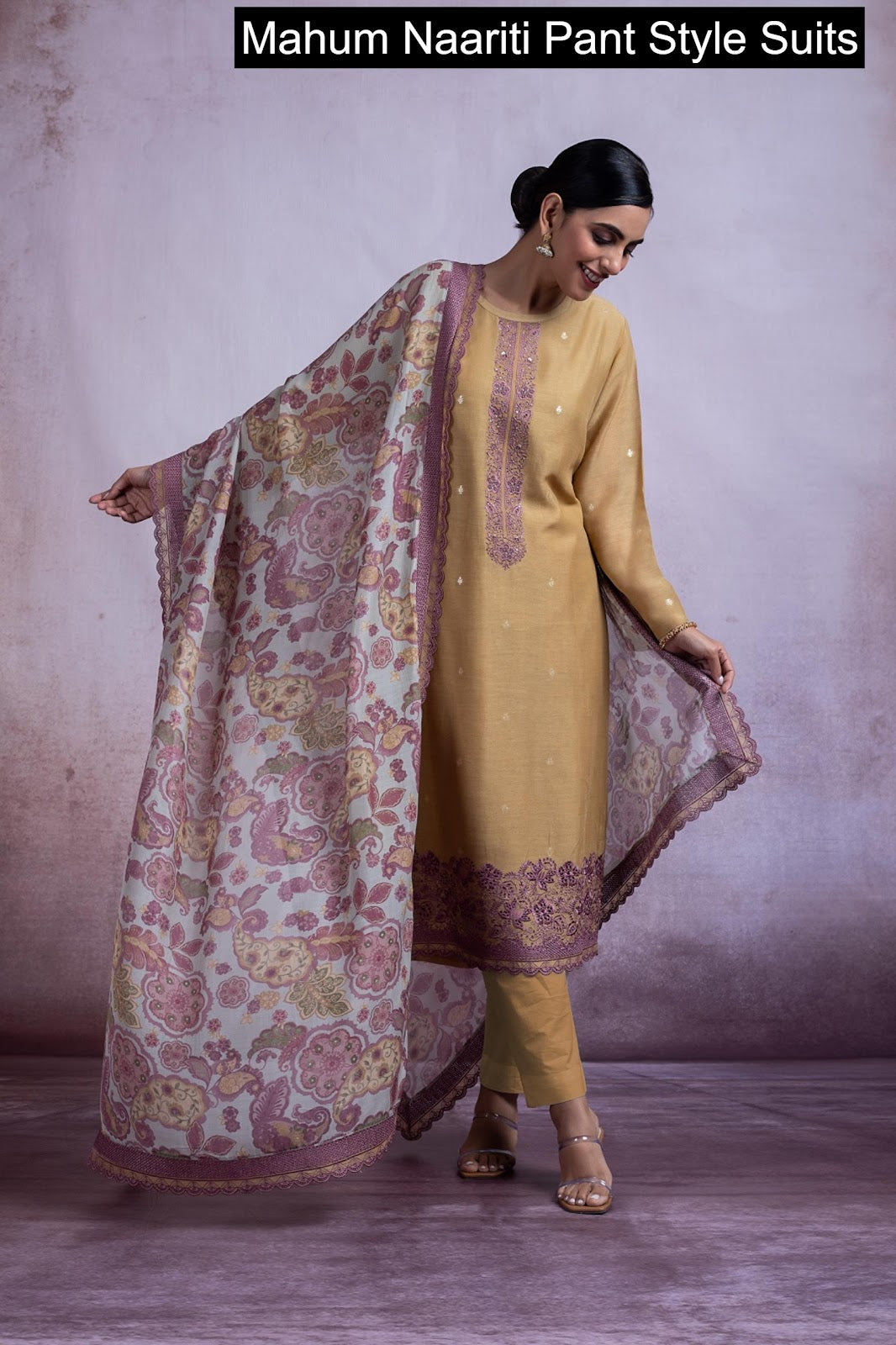 Mahum Naariti Dobby Pant Style Suits Manufacturer Ahmedabad