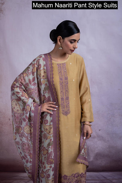 Mahum Naariti Dobby Pant Style Suits Manufacturer Ahmedabad