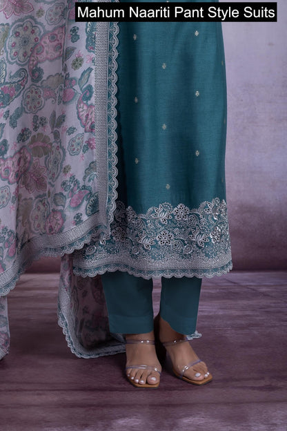 Mahum Naariti Dobby Pant Style Suits Manufacturer Ahmedabad