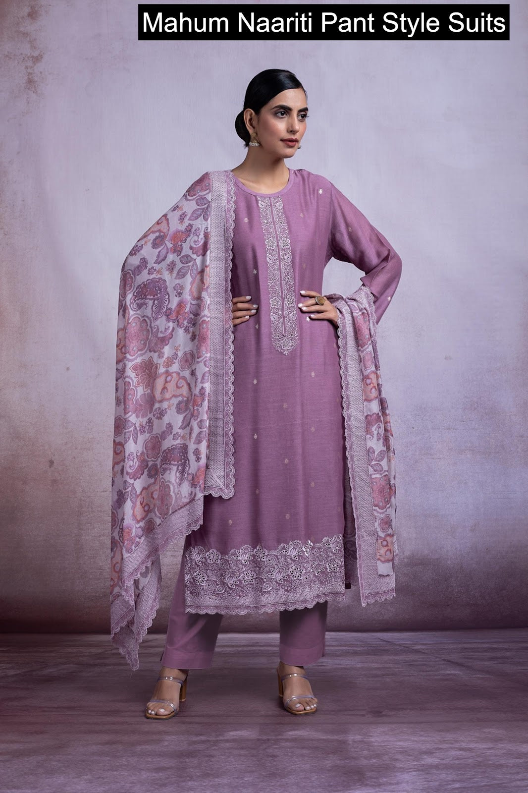 Mahum Naariti Dobby Pant Style Suits Manufacturer Ahmedabad