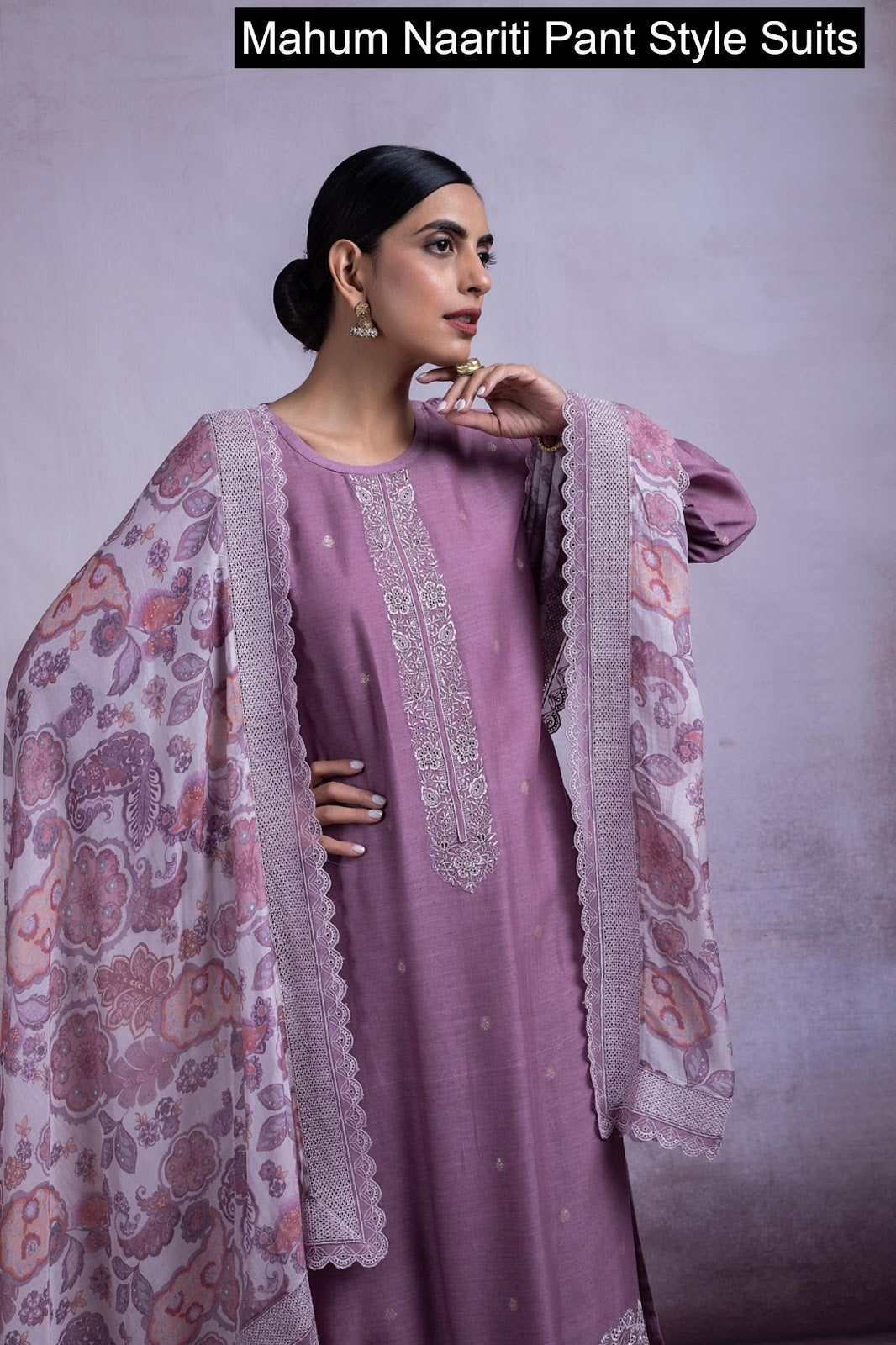 Mahum Naariti Dobby Pant Style Suits Manufacturer Ahmedabad