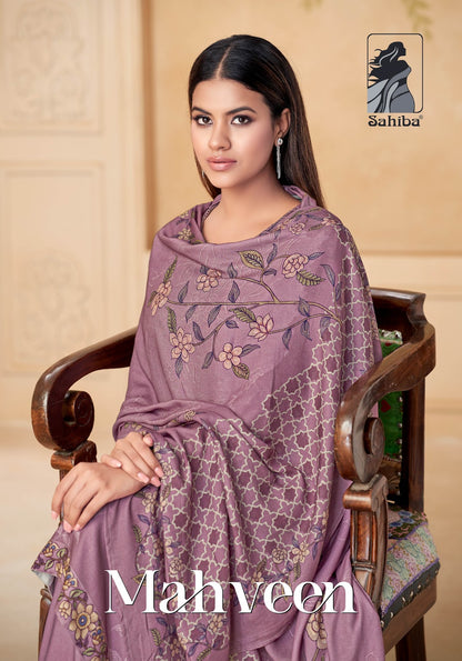 mahveen sahiba twill pashmina suits manufacturer ahmedabad