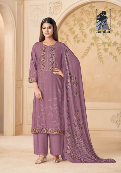 mahveen sahiba twill pashmina suits manufacturer ahmedabad