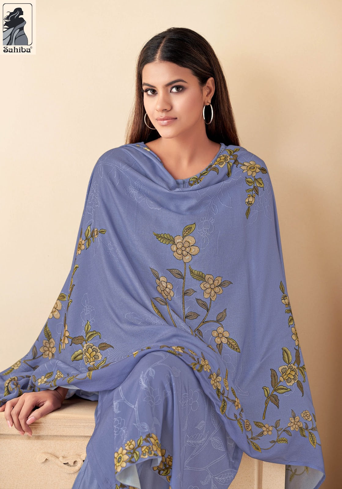mahveen sahiba twill pashmina suits manufacturer ahmedabad