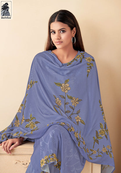 mahveen sahiba twill pashmina suits manufacturer ahmedabad