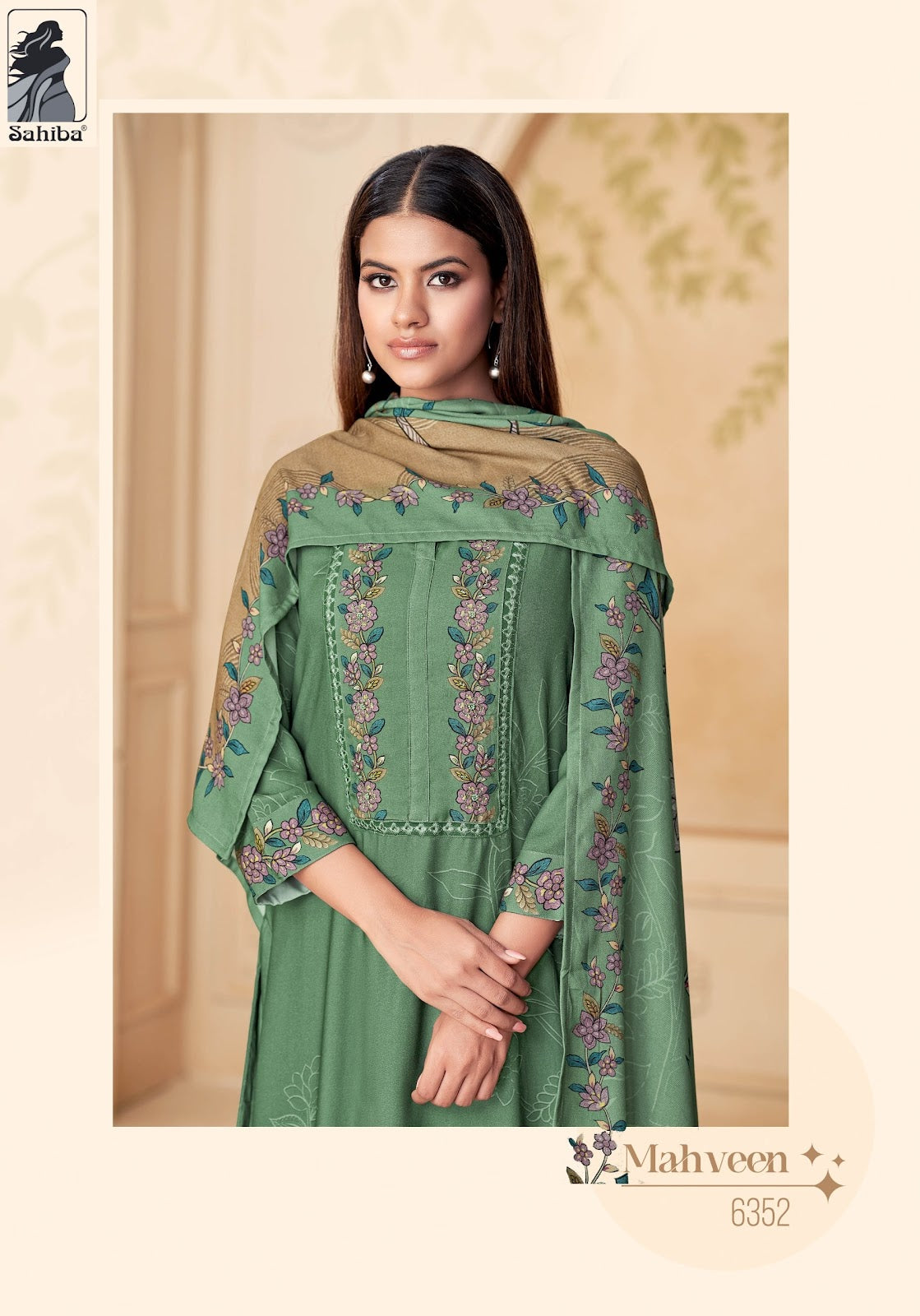 mahveen sahiba twill pashmina suits manufacturer ahmedabad