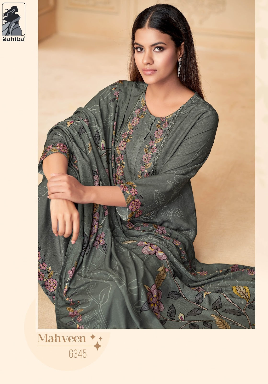mahveen sahiba twill pashmina suits manufacturer ahmedabad