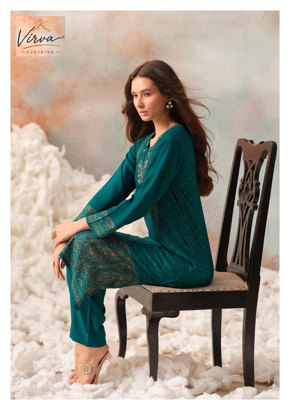 Mahveen Virva Viscose Pashmina Suits Exporter Gujarat