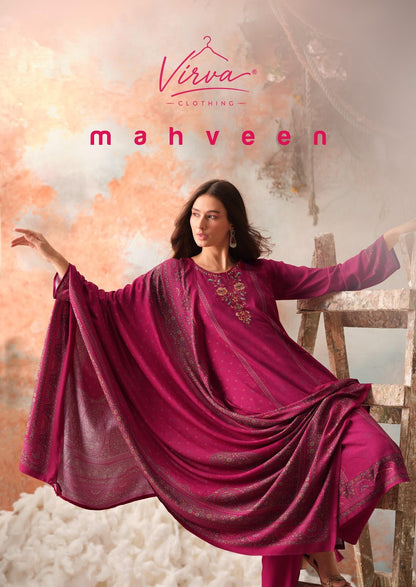 Mahveen Virva Viscose Pashmina Suits Exporter Gujarat
