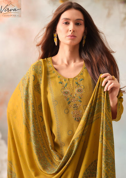 Mahveen Virva Viscose Pashmina Suits Exporter Gujarat