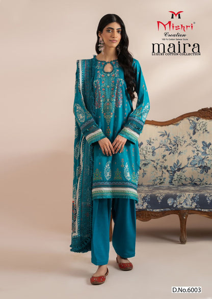 Maira Vol 1 Luxury Cotton Collection Mishri Karachi Salwar Suits Wholesaler