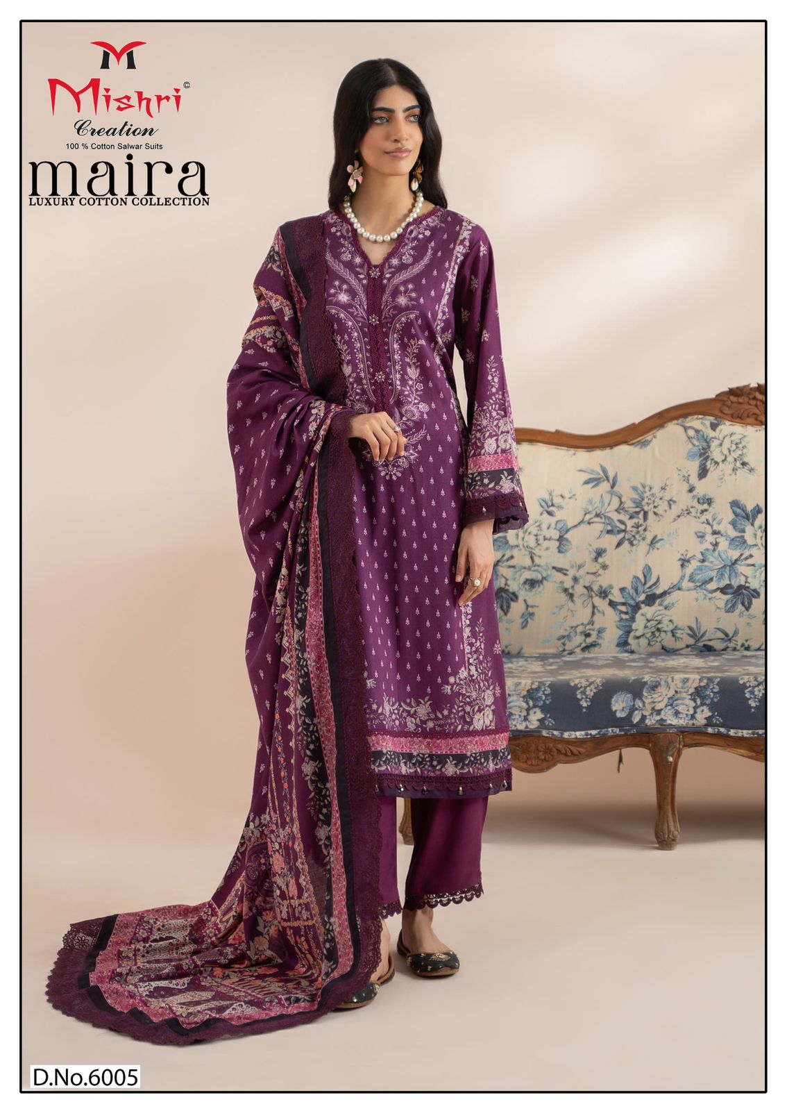 Maira Vol 1 Luxury Cotton Collection Mishri Karachi Salwar Suits Wholesaler