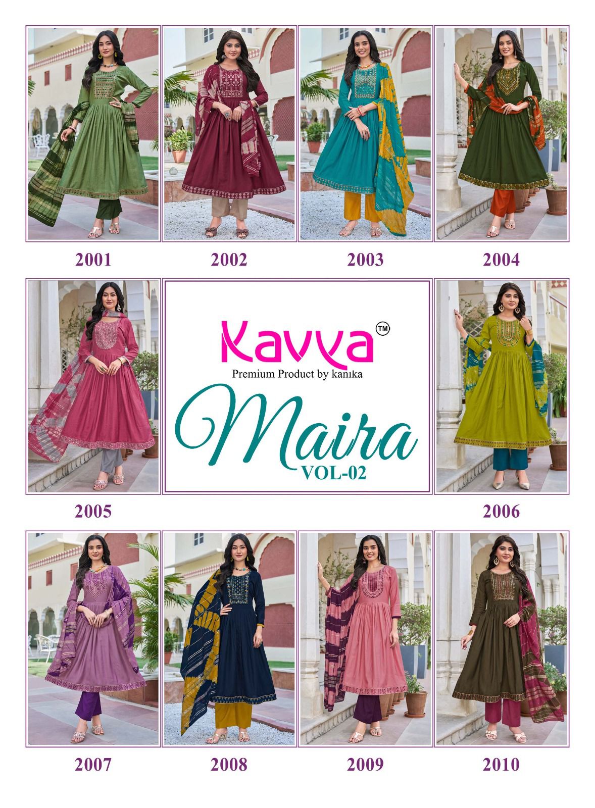 Maira Vol 2 Kavya Vertican Readymade Pant Style Suits Wholesaler